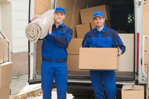 Loading furniture into a van for a Maida Hill move
