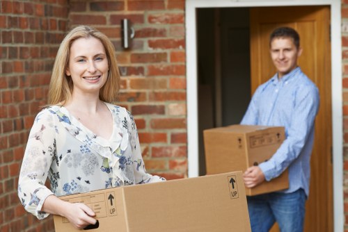 Packing and transporting office furniture for a Maida Hill business move