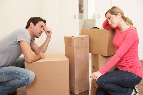Removal van and movers handling a flat move in Maida Hill