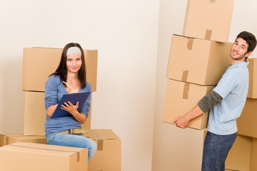 Packing and loading furniture into a removal van in Maida Hill